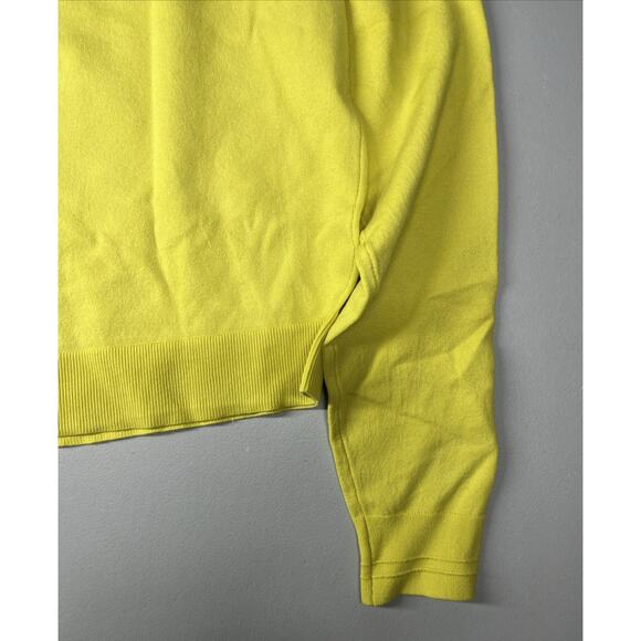 J Crew New Jackie Cardigan Premium Ultra Fine Cotton Blend Womens Medium Citron - Picture 7 of 11